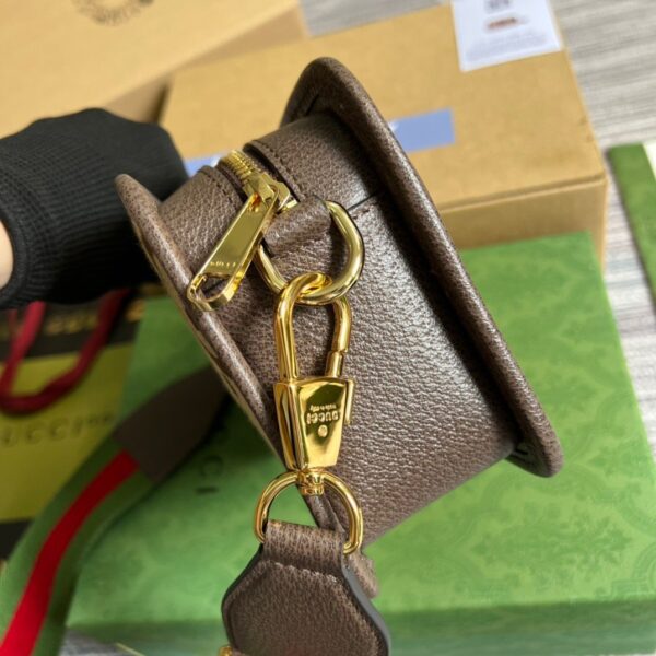1:1 Replica Gucci Jumbo GG Mini Bag Camel And Ebony Jumbo GG Canvas For Women  8.9in/22.5cm GG 696075 UKMDG 2570