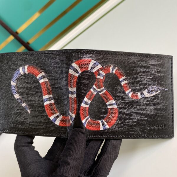 1:1 Replica Gucci Kingsnake Print GG Supreme Wallet For Men, Men's Wallet 11cm/4.5in GG ‎451268 K551N 1058