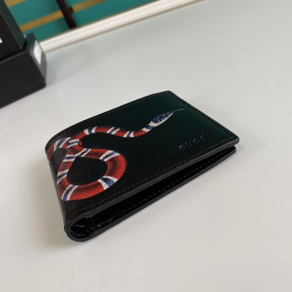 1:1 Replica Gucci Kingsnake Print GG Supreme Wallet For Men, Men's Wallet 11cm/4.5in GG ‎451268 K551N 1058
