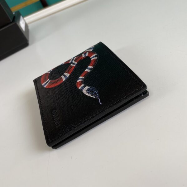 1:1 Replica Gucci Kingsnake Print GG Supreme Wallet For Men, Men's Wallet 11cm/4.5in GG ‎451268 K551N 1058
