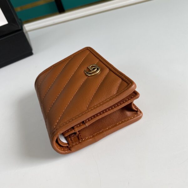 1:1 Replica Gucci Marmont Card Case Wallet Brown Women’s Wallet 11cm/4.3in GG 466492