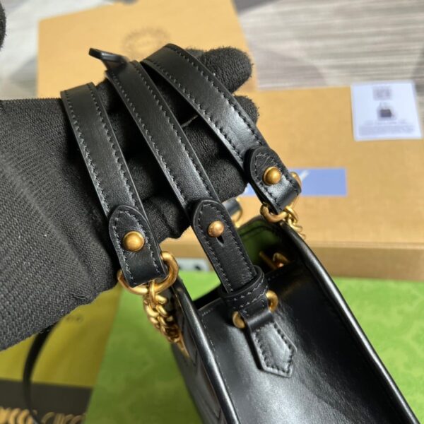 1:1 Replica Gucci Marmont Matelasse Mini Bag Black For Women, Women's Bags 7.5in/19cm GG ‎696123 DTDHT 1000