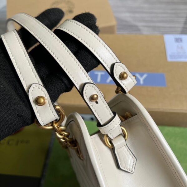 1:1 Replica Gucci Marmont Matelasse Mini Bag White For Women, Women's Bags 7.5in/19cm GG ‎696123 DTDHT 9022