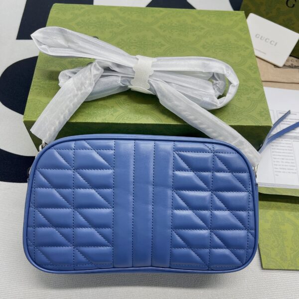 1:1 Replica Gucci Marmont Matelasse Shoulder Bag Blue For Women, Women's Bags 9.5in/24cm GG 634936 UM8BF 4340