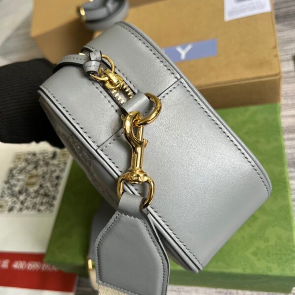 1:1 Replica Gucci Matelasse Shoulder Bag Grey For Women, Women's Bags 8.5in/22cm GG 702234 UM8HG 1563
