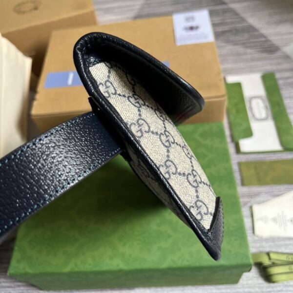 1:1 Replica Gucci Ophidia Belt Bag Beige And Blue GG Supreme Canvas For Men  8.7in/22cm GG 674081 96IWN 4076