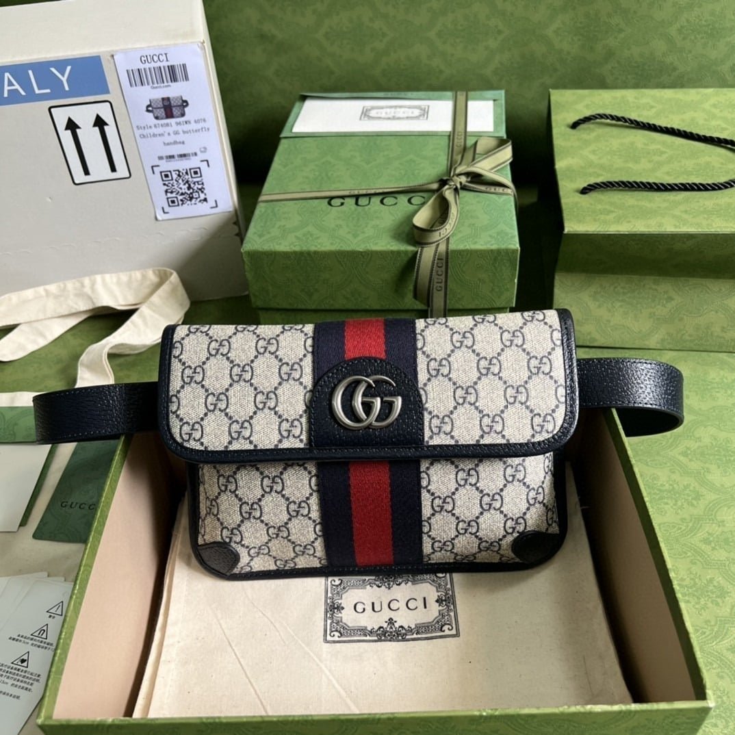 gucci ophidia belt bag beige and blue gg supreme canvas for men 9in22cm gg 674081 96iwn 4076 jvhha e1710899055780