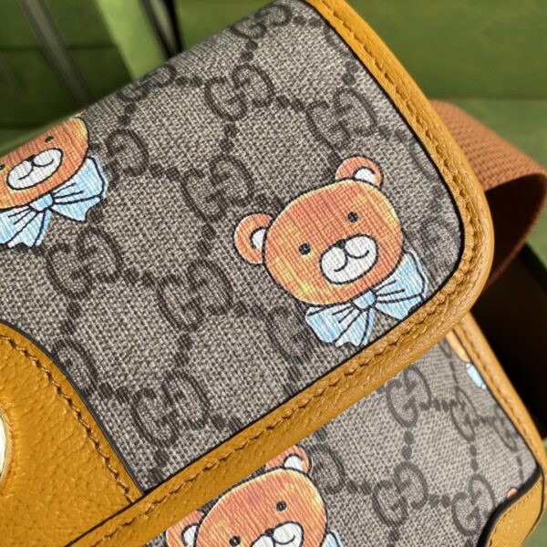 1:1 Replica Gucci Ophidia Belt Bag Beige And Orange GG Supreme Canvas For Women  8.7in/22cm GG  ‎
