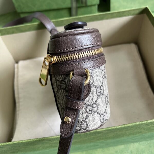 1:1 Replica Gucci Ophidia Cosmetic Case Brown For Women 15.5cm / 6.1in