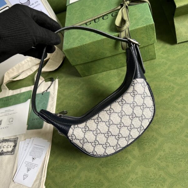 1:1 Replica Gucci Ophidia GG Mini Bag Beige And Blue GG Supreme Canvas For Women 7.9in/20cm GG 658551 96IWN 4076