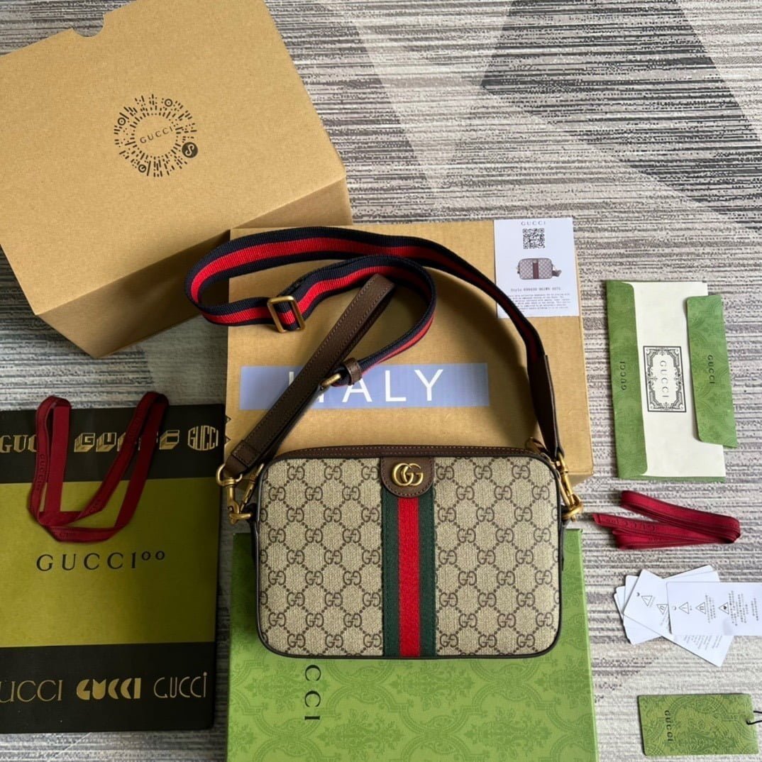 1:1 Replica Gucci Ophidia GG Shoulder Bag Beige For Women, Women's Bags 9.2in/24cm GG ‎699439 9C2ST 8920