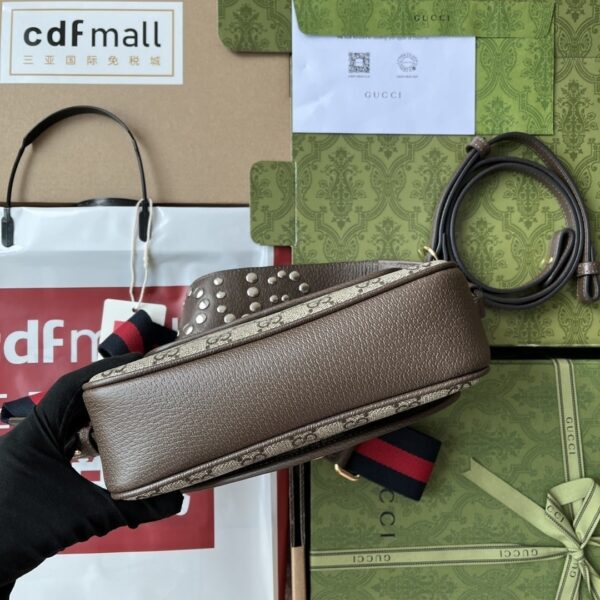 1:1 Replica Gucci Ophidia GG Small Shoulder Bag Beige And Brown For Women, Women's Bags 9.1in/23cm GG