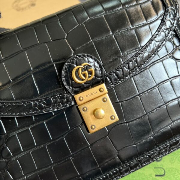 1:1 Replica Gucci Ophidia Small GG Top Handle Bag Balck For Women, Women's Bags 9.8in/25cm GG