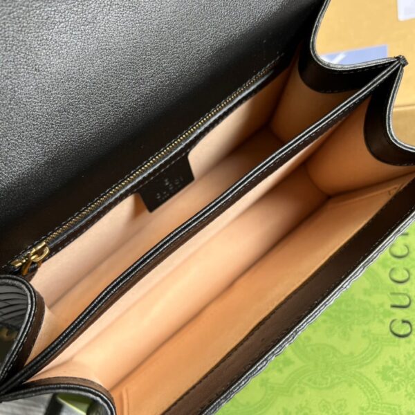 1:1 Replica Gucci Ophidia Small GG Top Handle Bag Balck For Women, Women's Bags 9.8in/25cm GG