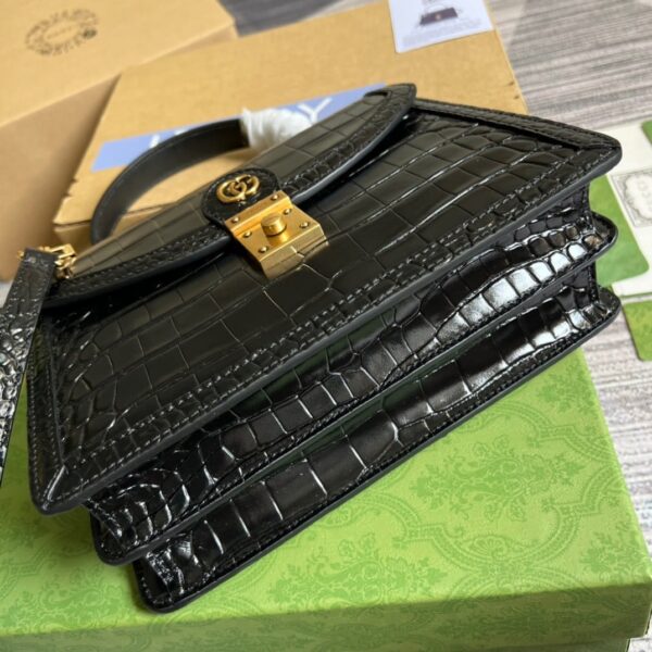 1:1 Replica Gucci Ophidia Small GG Top Handle Bag Balck For Women, Women's Bags 9.8in/25cm GG