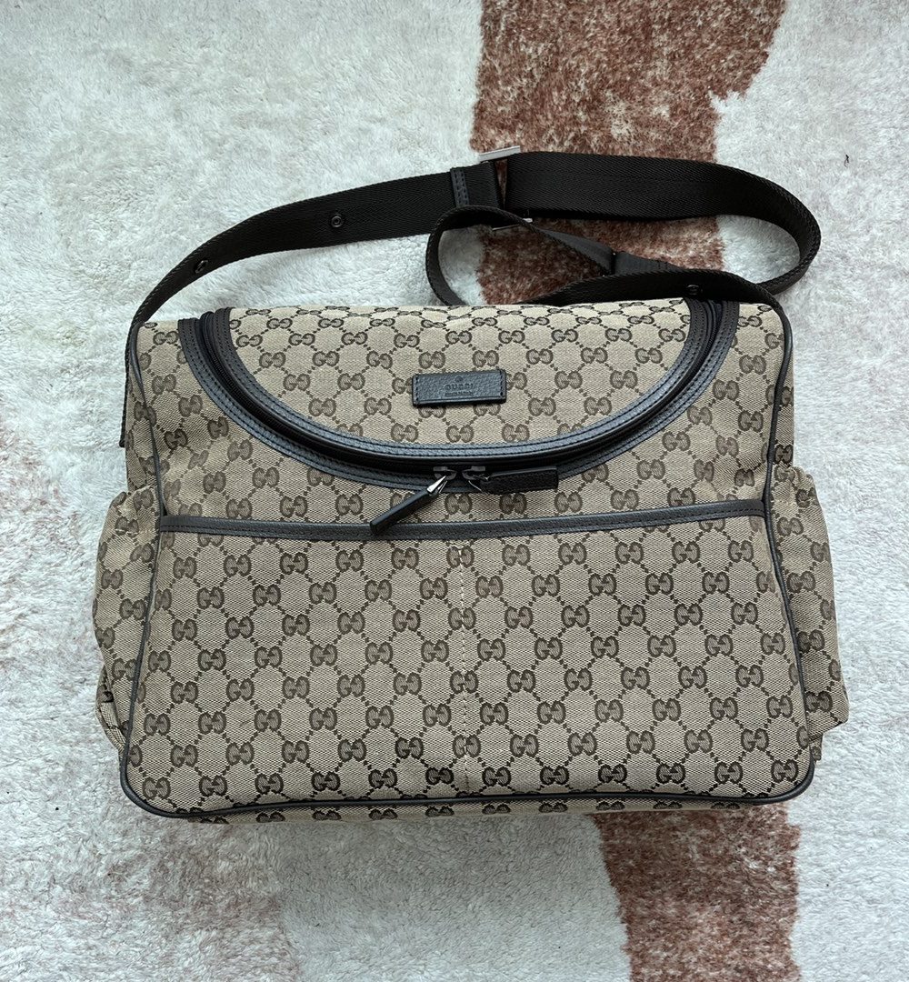 1:1 Replica Gucci Original GG Baby Changing Bag Brown For Women, Women's Bags 16.9in/43cm GG
