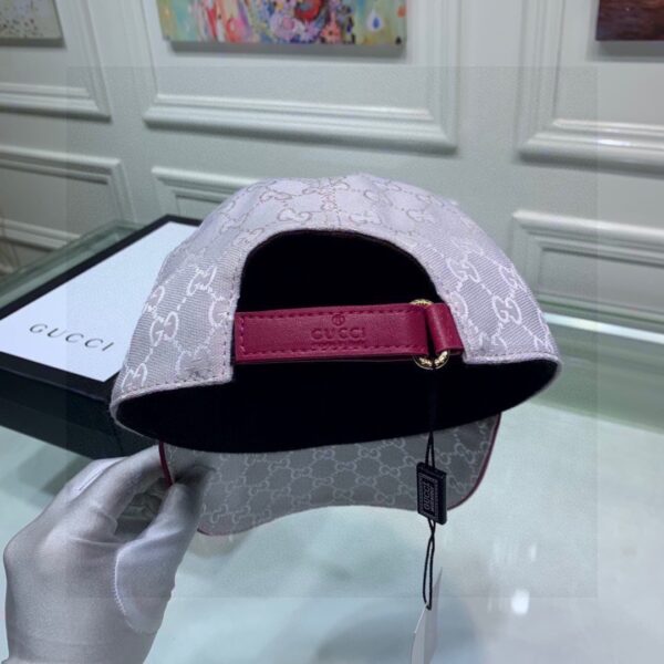 Gucci Original GG Canvas Baseball Hat With Web White GG Hat