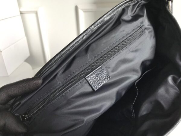 1:1 Replica Gucci Shoulder Bag Nylon Shima Black GG Embossed For Men 13.8in/35cm GG