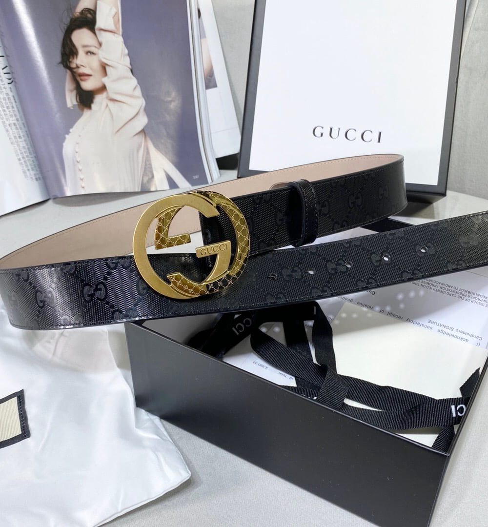 1:1 Replica Gucci Signature Belt Black For Women, Women Belt