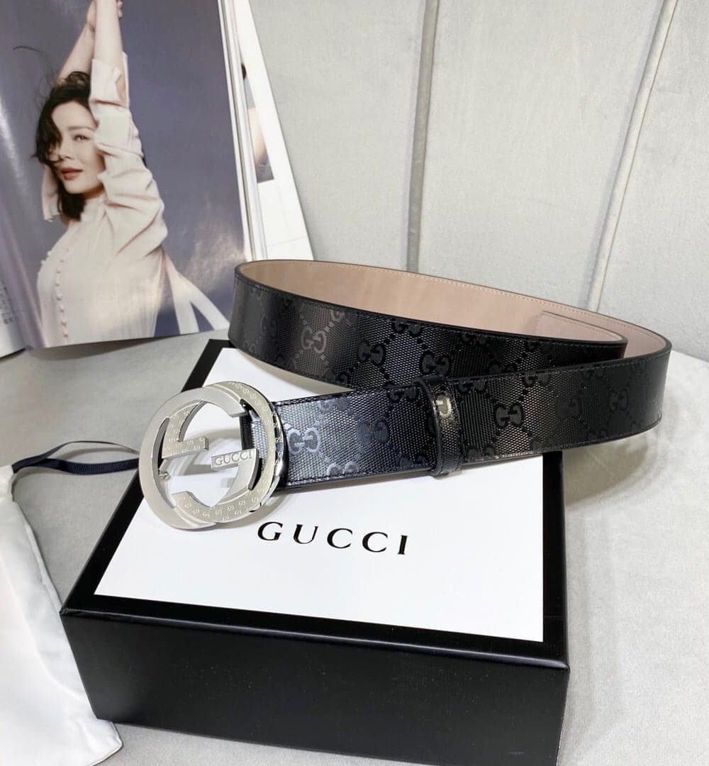 1:1 Replica Gucci Signature Belt Black For Women, Women Belt
