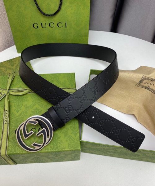 1:1 Replica Gucci Signature Belt Black For Women, Women Belt