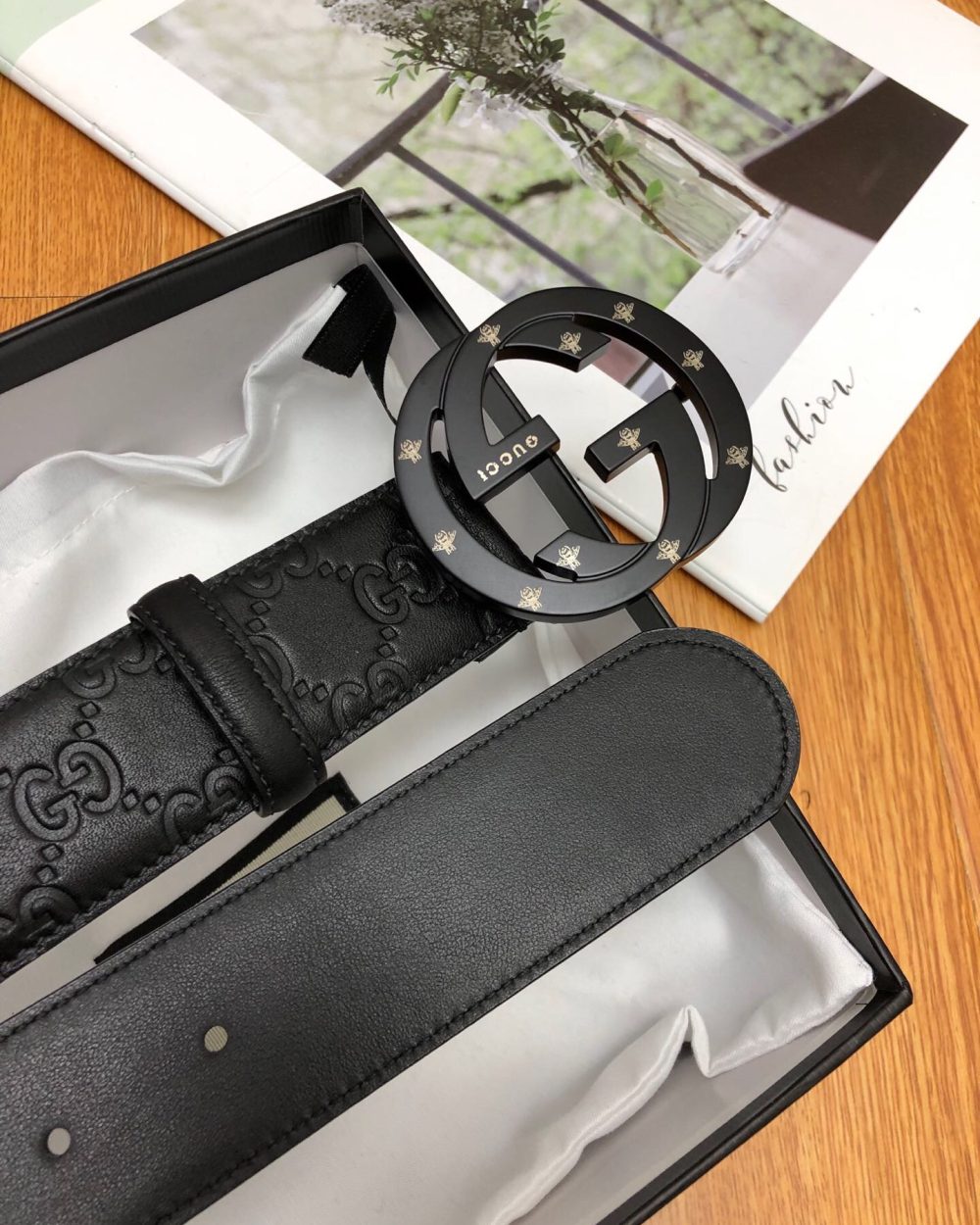 1:1 Replica Gucci Signature Belt Black For Women, Women Belt