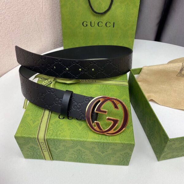 1:1 Replica Gucci Signature Belt Black For Women, Women Belt