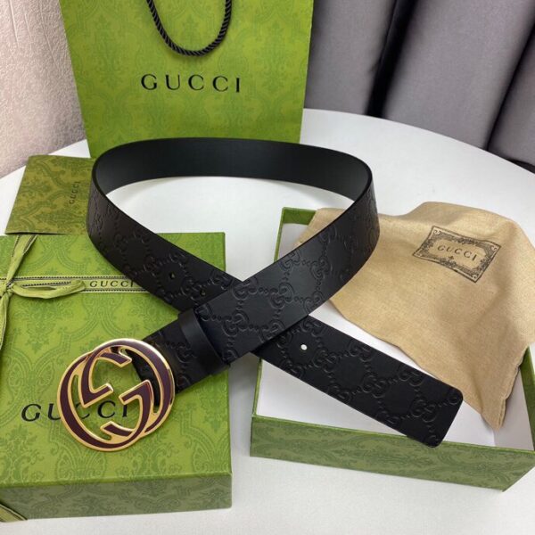 1:1 Replica Gucci Signature Belt Black For Women, Women Belt