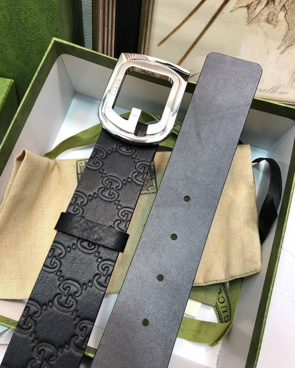 1:1 Replica Gucci Signature Belt Black For Women, Women Belt