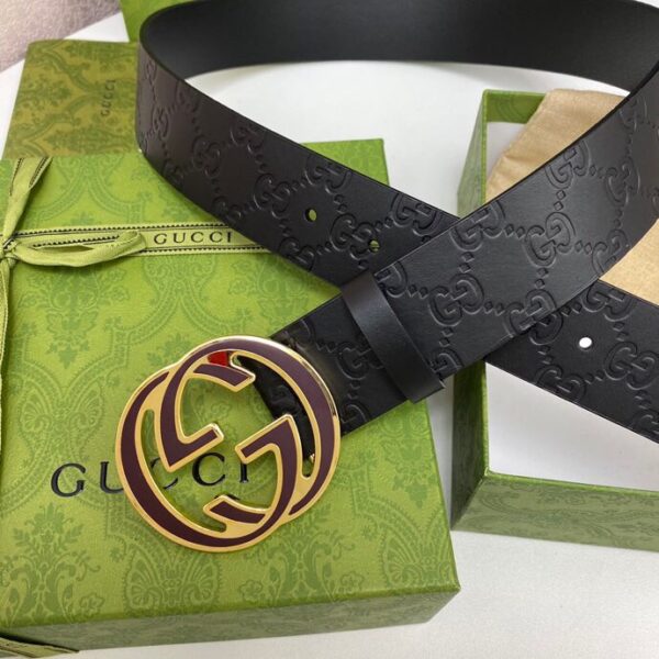1:1 Replica Gucci Signature Belt Black For Women, Women Belt