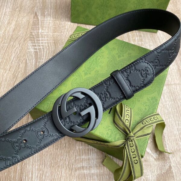 1:1 Replica Gucci Signature Belt Black GG, Women Belt 411924