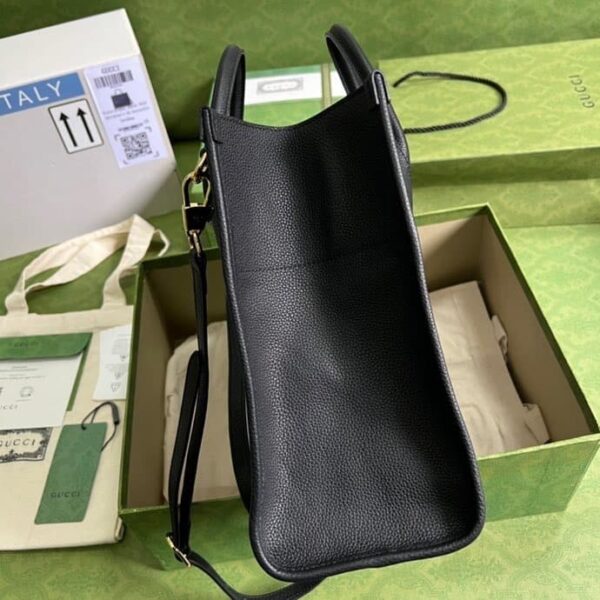 1:1 Replica Gucci Small tote With Gucci Logo Black For Women 12.4in/31.5cm GG 674822 0E8IG 1000