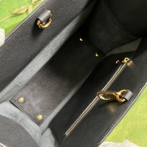 1:1 Replica Gucci Small tote With Gucci Logo Black For Women 12.4in/31.5cm GG 674822 0E8IG 1000