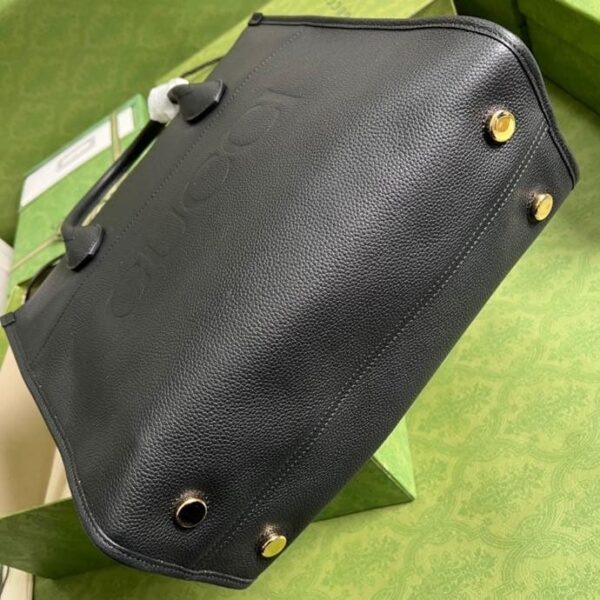1:1 Replica Gucci Small tote With Gucci Logo Black For Women 12.4in/31.5cm GG 674822 0E8IG 1000