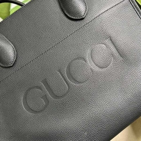 1:1 Replica Gucci Small tote With Gucci Logo Black For Women 12.4in/31.5cm GG 674822 0E8IG 1000