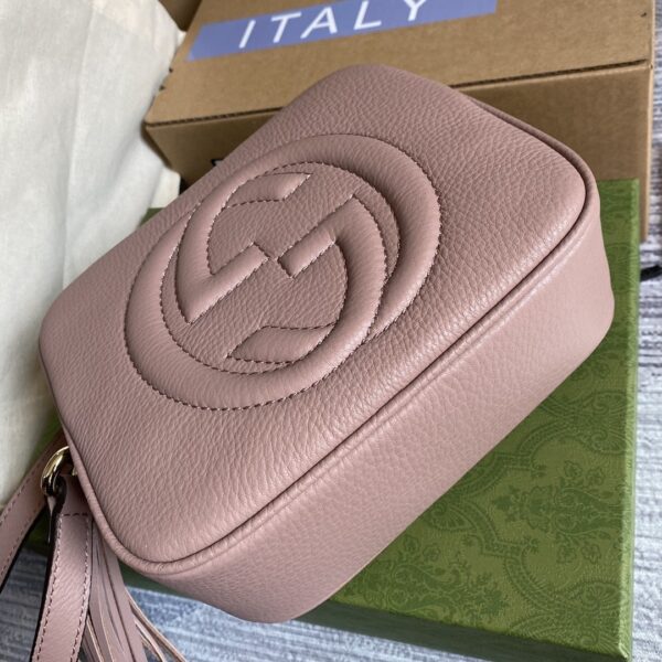 1:1 Replica Gucci Soho Small Disco Bag Dust Pink For Women, Women's Bags, Shoulder And Crossbody Bags 8in/21cm GG 308364