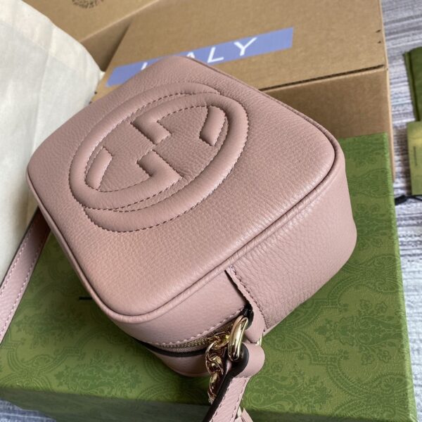 1:1 Replica Gucci Soho Small Disco Bag Dust Pink For Women, Women's Bags, Shoulder And Crossbody Bags 8in/21cm GG 308364