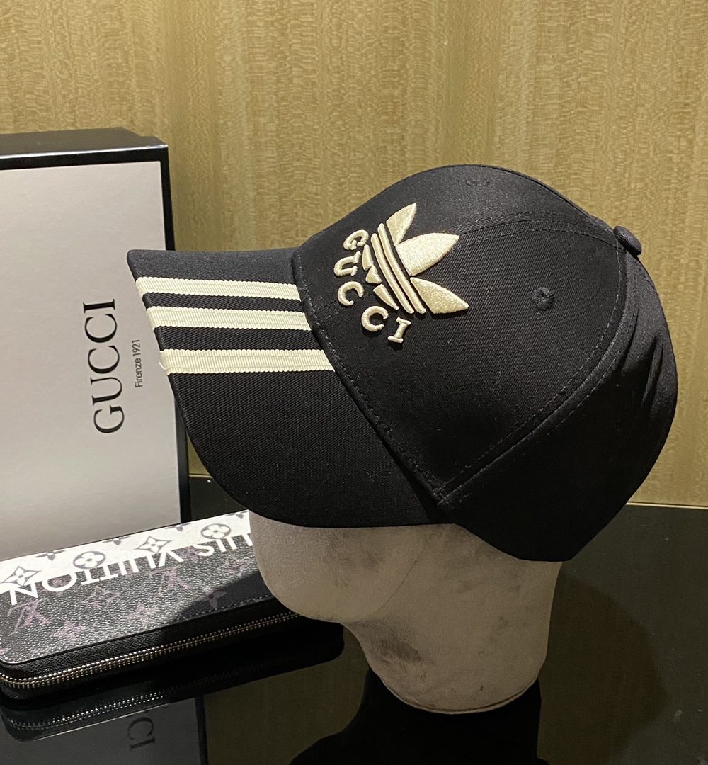 Gucci x Adidas Baseball Hat Black GG Hat
