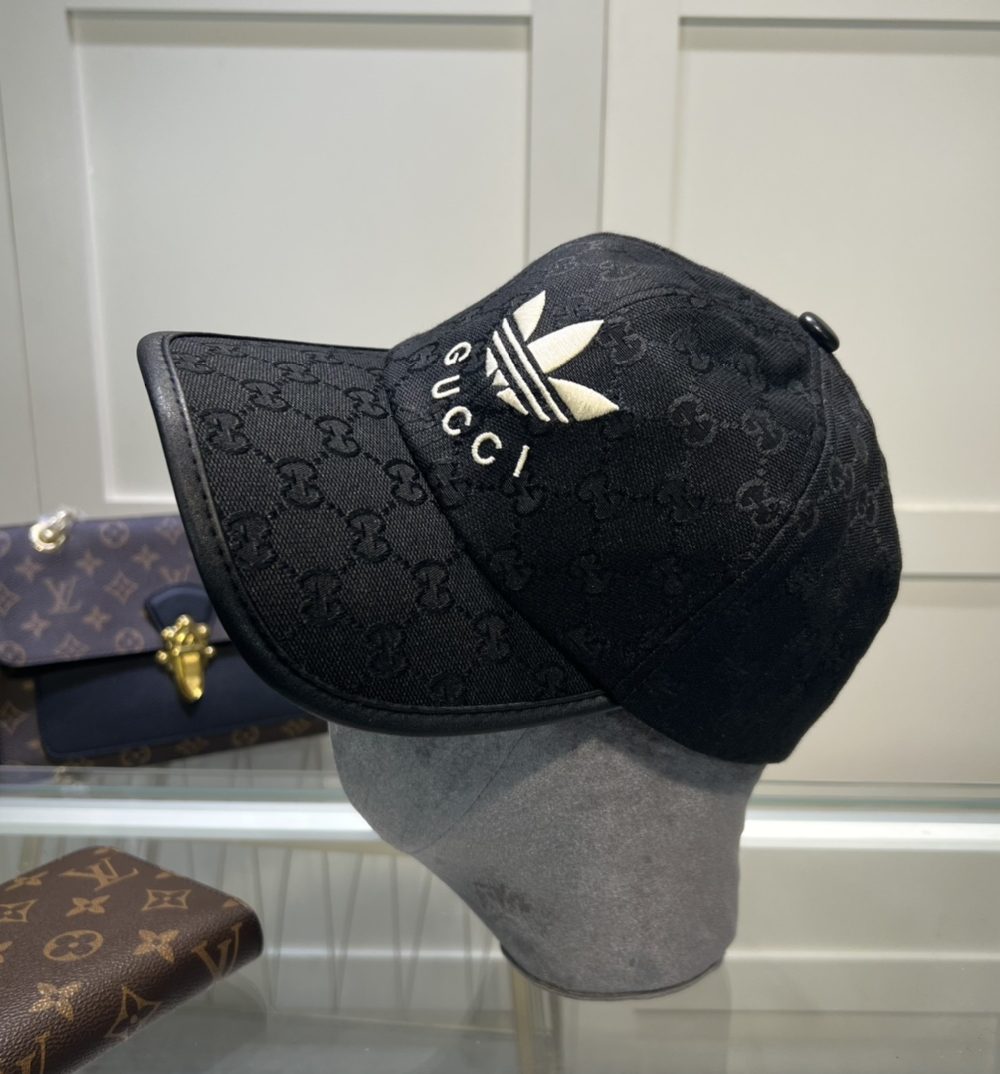 Gucci x Adidas Baseball Hat Black GG Hat