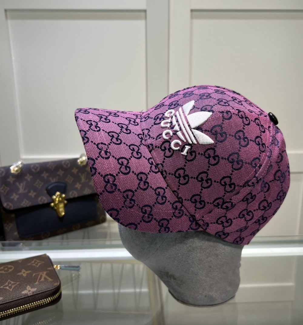 Gucci x Adidas Baseball Hat Grey GG Hat