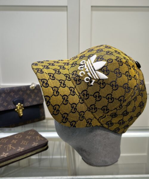 Gucci x Adidas Baseball Hat Yellow GG Hat