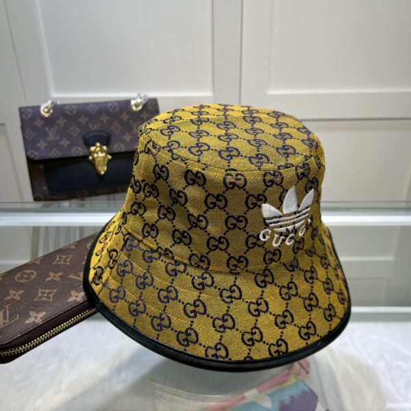 Gucci x Adidas Bucket Hat Yellow GG Hat