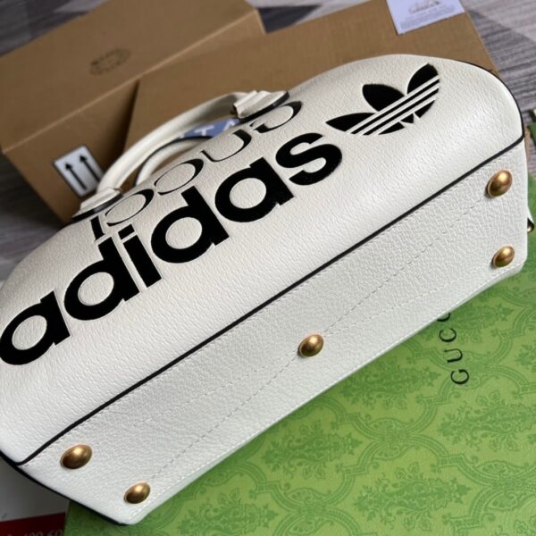 1:1 Replica Gucci x Adidas Mini Duffle Bag White For Women, Women's Bags 12.4in/32cm GG 702397 U3ZCT 8727