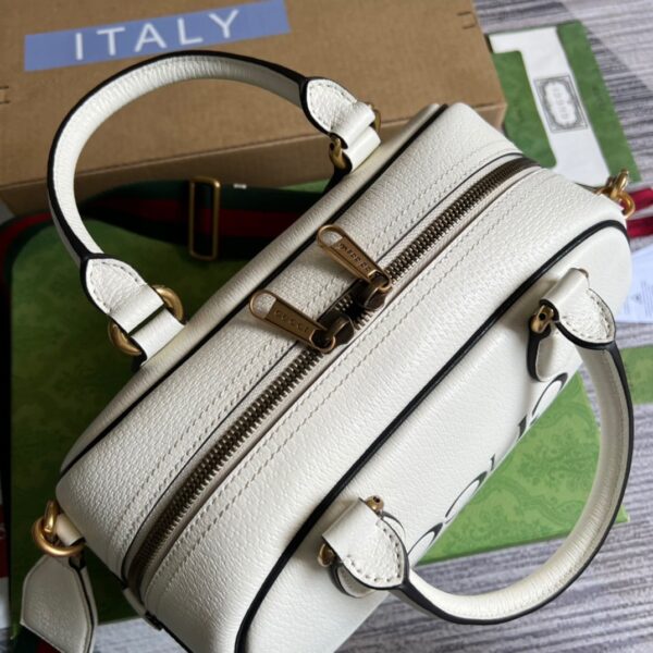 1:1 Replica Gucci x Adidas Mini Duffle Bag White For Women, Women's Bags 12.4in/32cm GG 702397 U3ZCT 8727