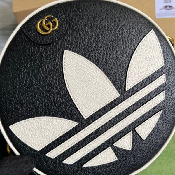1:1 Replica Gucci x Adidas Ophidia Shoulder Bag Black For Women, Women's Bags 8.6in/22cm GG