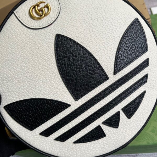 1:1 Replica Gucci x Adidas Ophidia Shoulder Bag White For Women, Women's Bags 8.6in/22cm GG 702626 DJ24T 8847