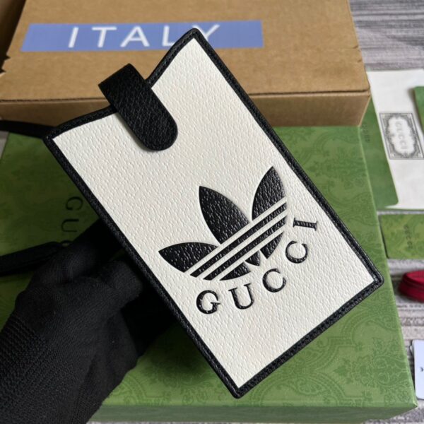 1:1 Replica Gucci x Adidas Phone Case White For Women, Women's Bags 7.3in/18cm GG‎