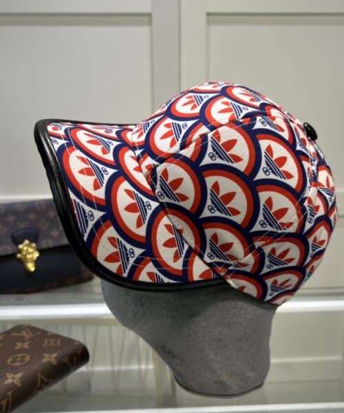 Gucci x Adidas Trefoil Print Baseball Hat Multicolor GG Hat 696485 4HAQF 6468