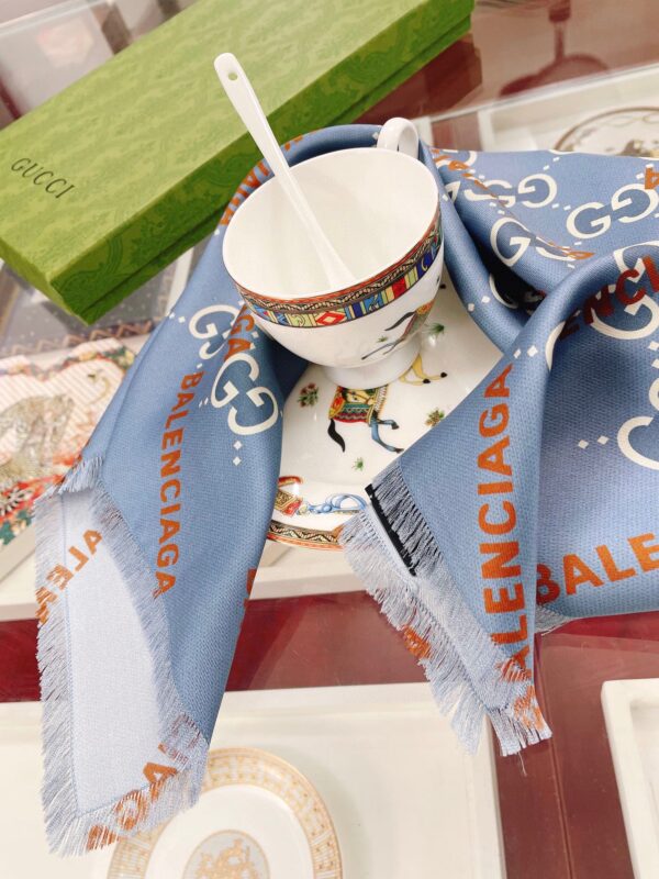 Gucci x Balenciaga in Blue Square Scarf 90cm/35in 
