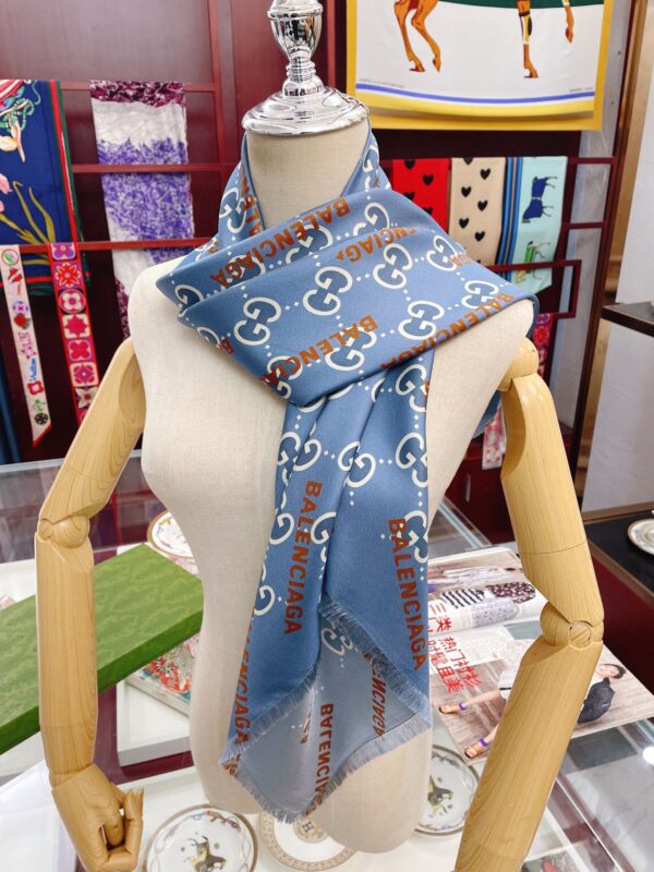 Gucci x Balenciaga in Blue Square Scarf 90cm/35in 